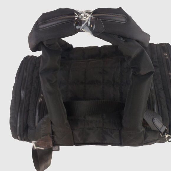 Steve Madden Quilted Nylon Black Duffel Bag With Star Charm & Adjustable Strap - Picture 5 of 13